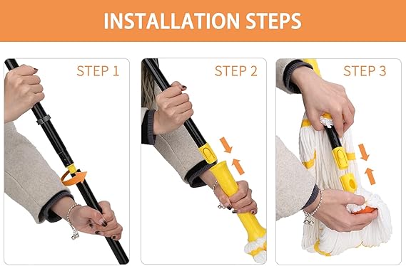 Self-Wringing Twist Mop for Floor Cleaning