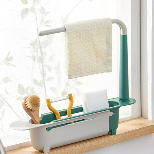 2-in-1 Kitchen Sink Storage Rack Holder