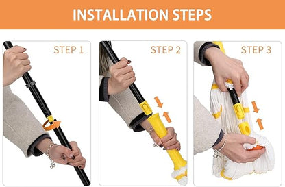 Self-Wringing Twist Mop for Floor Cleaning