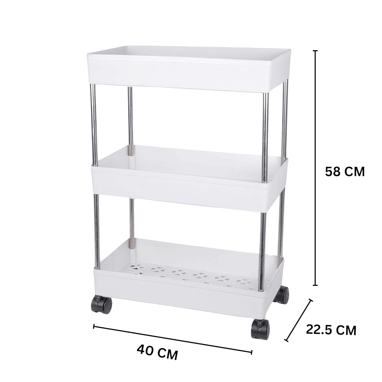 Multipurpose Storage Organizer Slim Rack Shelf 3 Layer