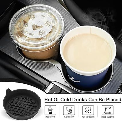 Car Cup Holder Coaster, Silicone Cup Holder Insert, Universal Non-Slip Cup Holders