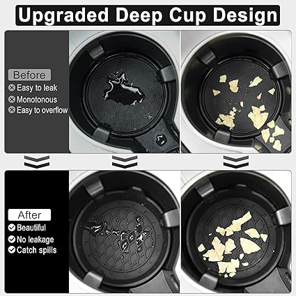Car Cup Holder Coaster, Silicone Cup Holder Insert, Universal Non-Slip Cup Holders
